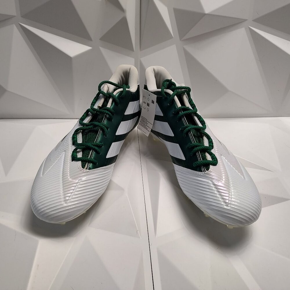 Adidas Mens Football Cleats 16 White Green Shoe Lacrosse Freak Carbon Low - Picture 4 of 14